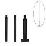 3 Meter Lichtmast / Lantaarnpaal - ZWART -  Max. tot 5 Meter verlengen