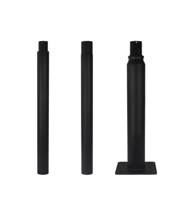 3 Meter Lichtmast / Lantaarnpaal - ZWART -  Max. tot 5 Meter verlengen