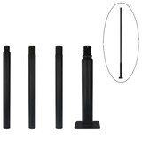 4 Meter Lichtmast / Lantaarnpaal - ZWART -  Max. tot 5 Meter verlengen