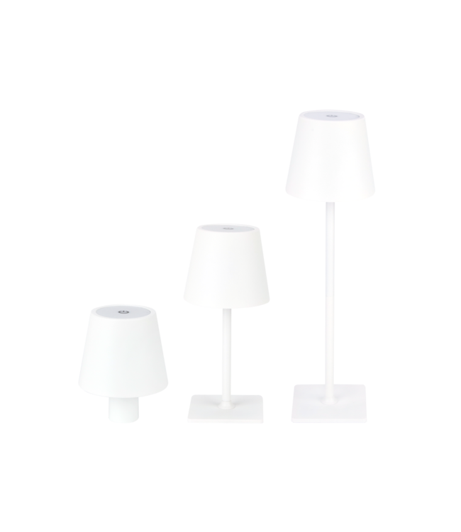 Oplaadbare LED Tafellamp Wit 4 IN 1, 3,5w, 400 Lumen, 2x 2000Mah Li-Ion batterij, CCT Switch 3000K/4000K/5000K, IP54, 2 Jaar Garantie