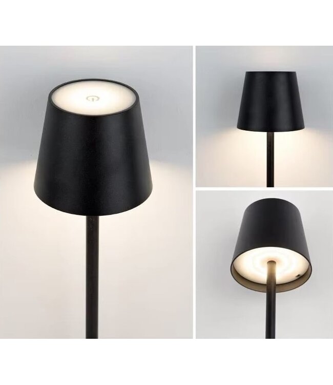 Oplaadbare LED Tafellamp Goud 4 IN 1, 3,5w, 400 Lumen, 2x 2000Mah Li-Ion batterij, CCT Switch 3000K/4000K/5000K, IP54, 2 Jaar Garantie