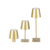 Oplaadbare LED Tafellamp Goud 4 IN 1, 3,5w, 400 Lumen, 2x 2000Mah Li-Ion batterij, CCT Switch 3000K/4000K/5000K, IP54, 2 Jaar Garantie