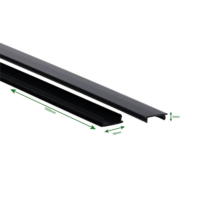 1 Fase Rail afdekstrook Zwart - 100 x 1,9cm, foto 2 van 3