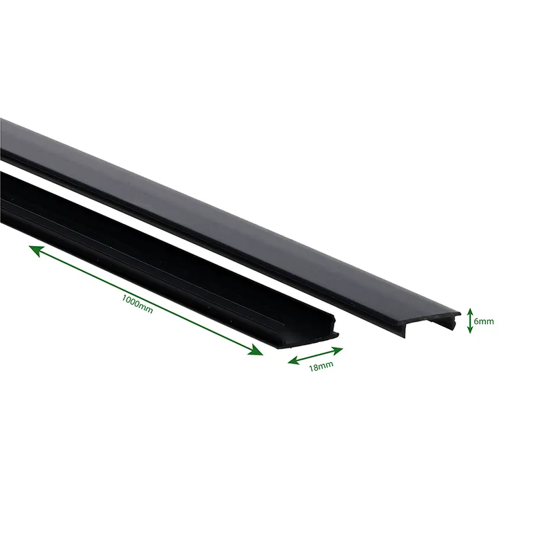 3 Fase Rail afdekstrook Zwart - 100 x 1,8cm, foto 3 van 3