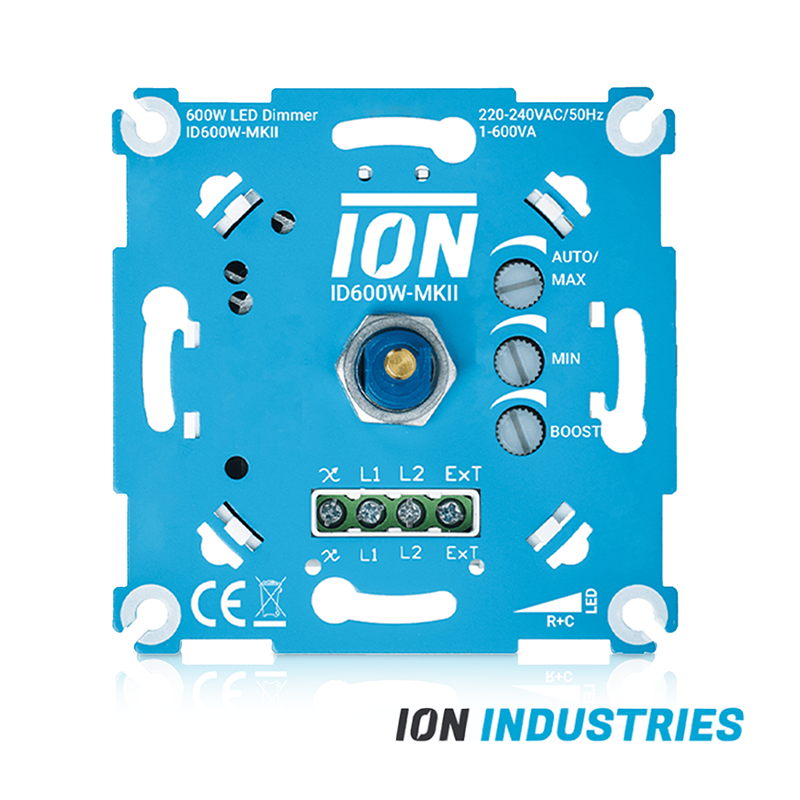 ION INDUSTRIES - Inbouw LED Dimmer | 0.3-600 Watt | Met Boostfunctie | Geschikt voor hogere belasting