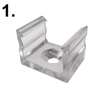 Accessoires t.b.v. Led Strip Profiel SLIM-Norman | Grijs