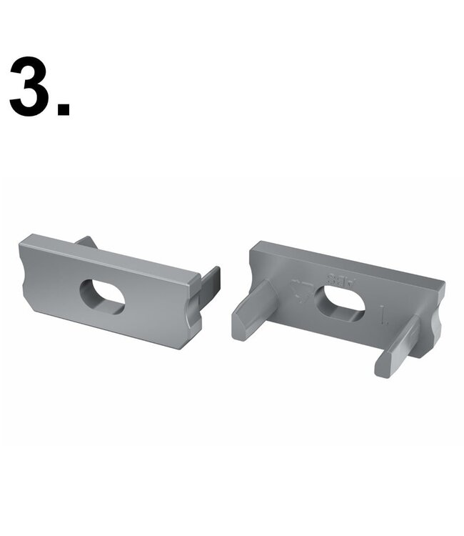 Accessoires t.b.v. Led Strip Profiel SLIM-Norman | Grijs