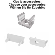 Accessoires t.b.v.  Led Strip Profiel SLIM-Norman | Wit