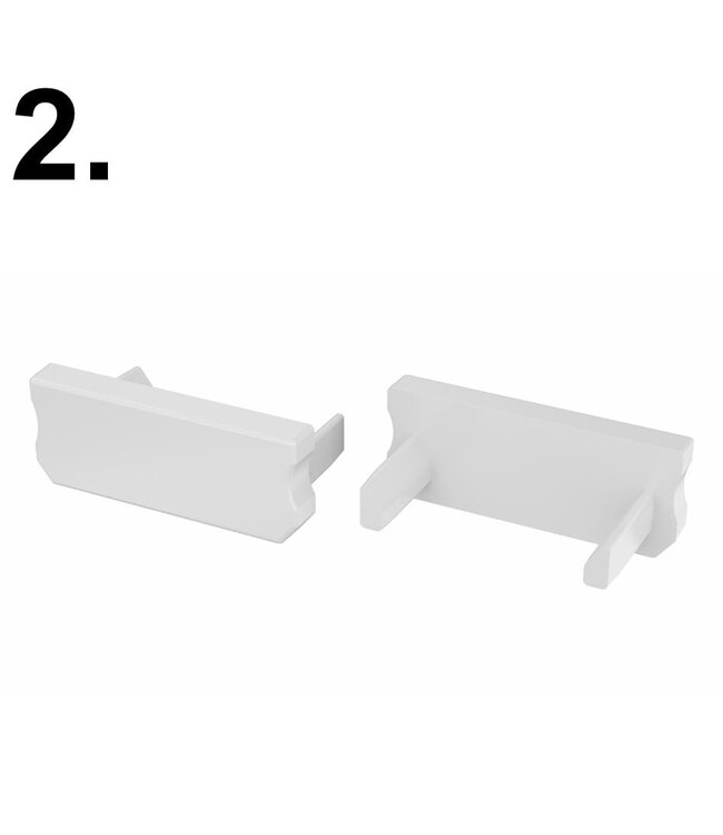 Accessoires t.b.v.  Led Strip Profiel SLIM-Norman | Wit