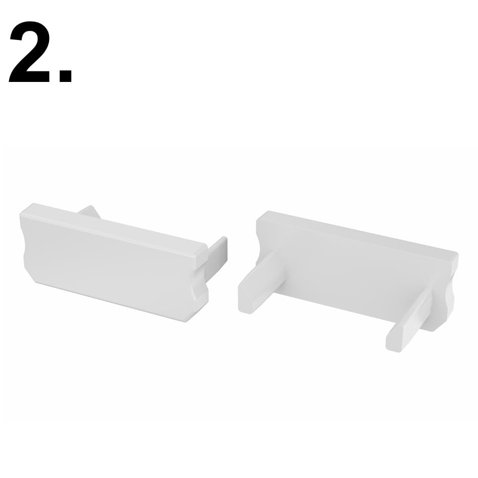 Accessoires t.b.v. Led Strip Profiel SLIM-Norman | Wit, foto 3 van 4