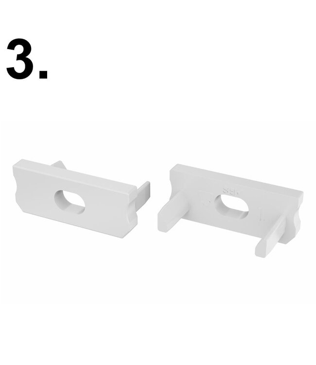 Accessoires t.b.v.  Led Strip Profiel SLIM-Norman | Wit