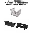 Accessoires t.b.v. Led Strip Profiel SLIM-Norman | Zwart