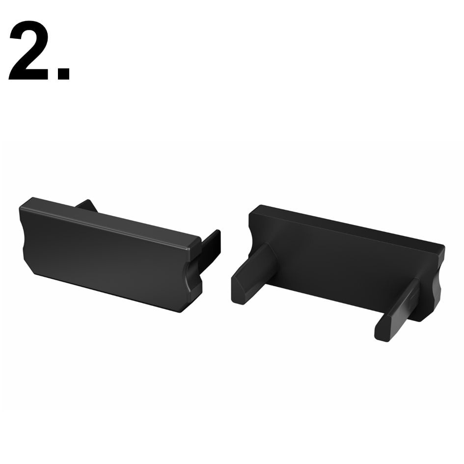 Accessoires t.b.v. Led Strip Profiel SLIM-Norman | Zwart, foto 3 van 4