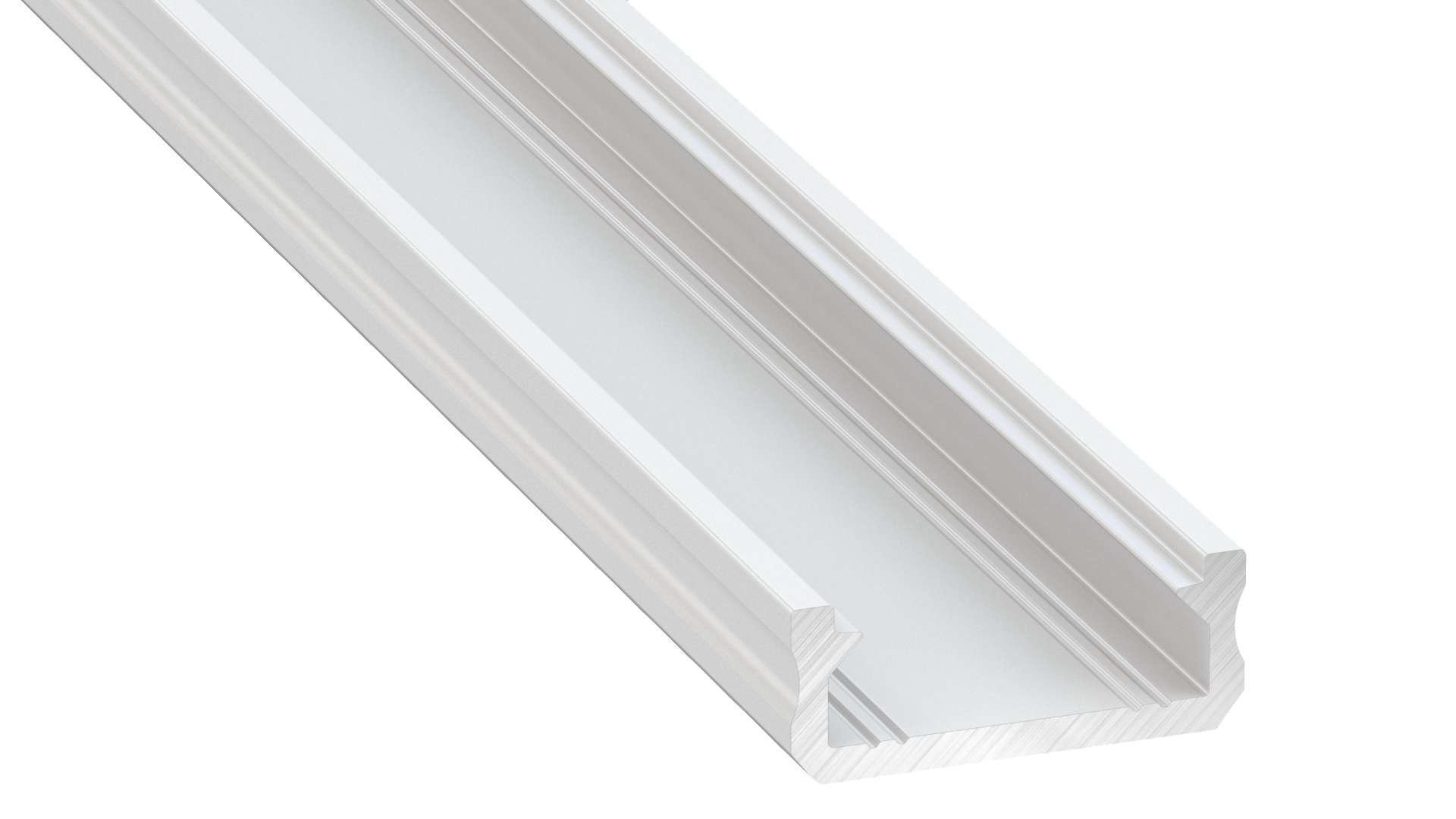 Aluminium Led Strip Profiel SLIM-Norman | WIT | 16x6,3mm | Tot 2 Meter leverbaar, foto 2 van 6