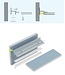 Aluminium Led Strip Profiel Stuc-DUAL | Geschikt voor Verlaagd Plafond | ALU | Tot 20mm Led Strip |  27,4x10,5mm | Tot 2 Meter leverbaar