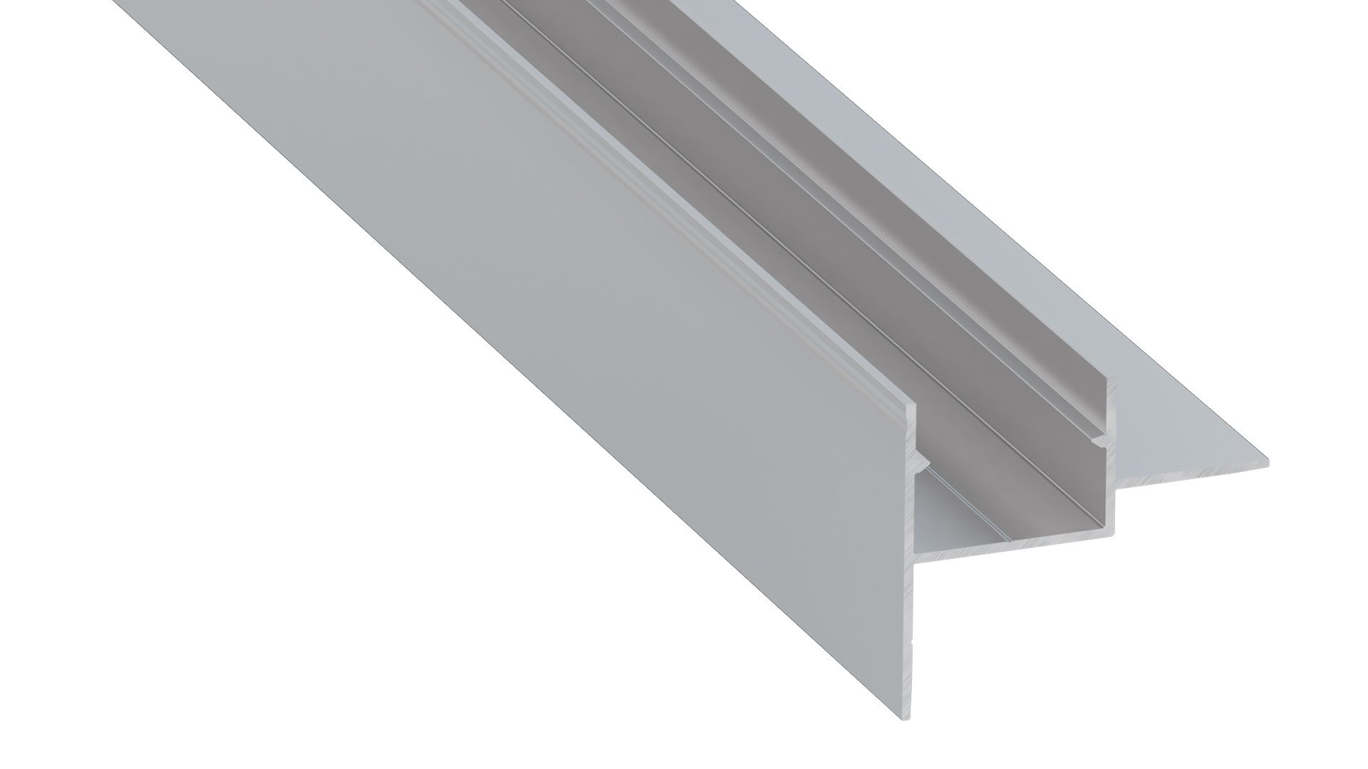 Aluminium Led Strip Profiel Stuc-DUAL | Geschikt voor Verlaagd Plafond | ALU | Tot 20mm Led Strip | 27,4x10,5mm | Tot 2 Meter leverbaar, foto 3 van 6