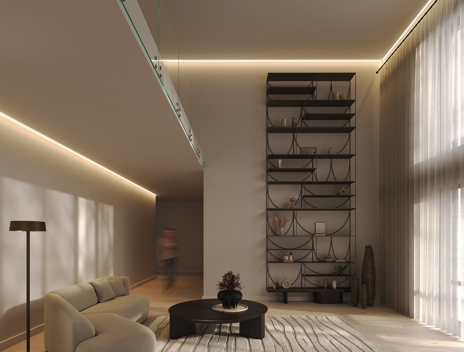 Aluminium Led Strip Profiel Stuc-DUAL | Geschikt voor Verlaagd Plafond | ALU | Tot 20mm Led Strip | 27,4x10,5mm | Tot 2 Meter leverbaar, foto 5 van 6