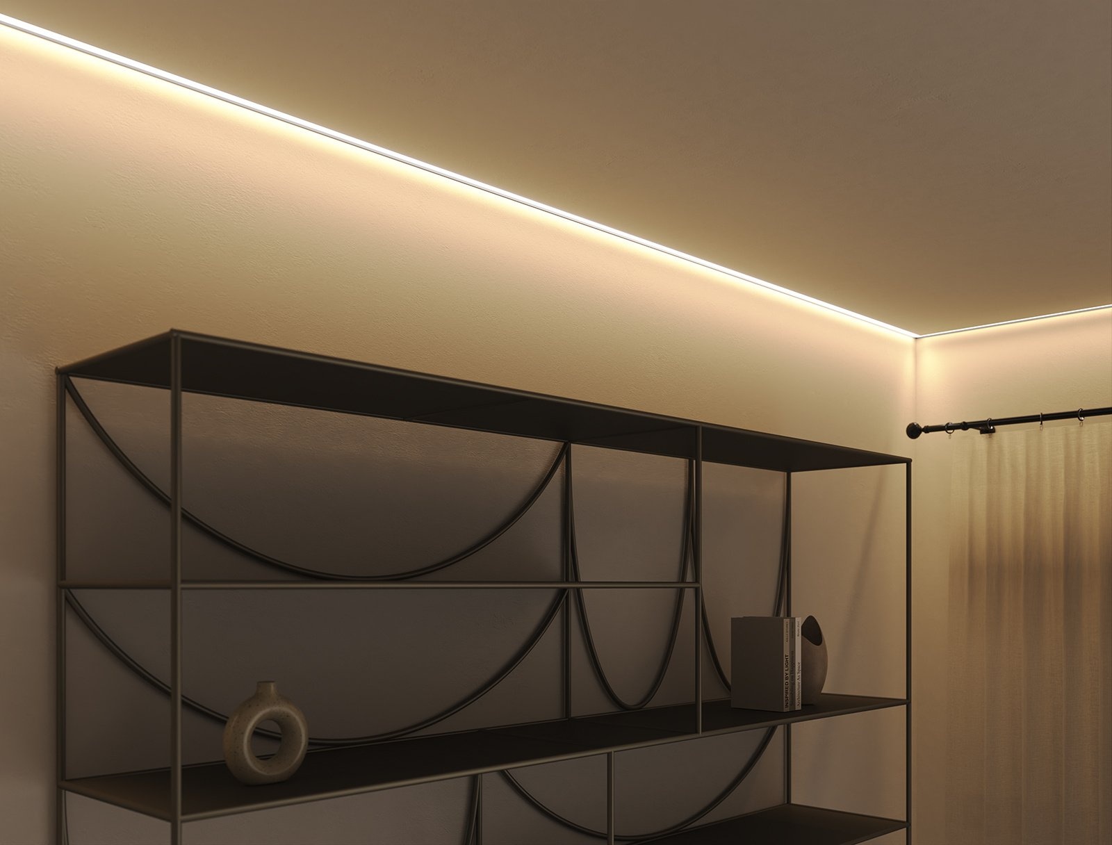 Aluminium Led Strip Profiel Stuc-DUAL | Geschikt voor Verlaagd Plafond | ALU | Tot 20mm Led Strip | 27,4x10,5mm | Tot 2 Meter leverbaar, foto 6 van 6