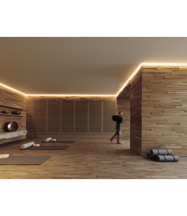 Aluminium Led Strip Profiel STUC-Norman | Geschikt voor Verlaagd Plafond | ALU |  15,6x19,6mm | Tot 2 Meter leverbaar