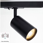 1 Fase Rail Spot Luxe Kort | GU10 Fitting | Zwartkleurige behuizing