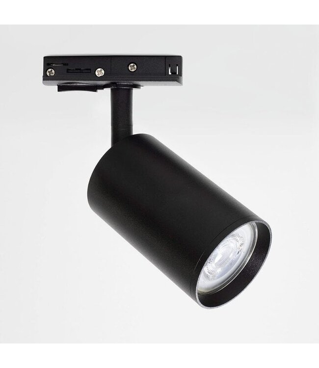 1 Fase Rail Spot Luxe Kort | GU10 Fitting | Zwartkleurige behuizing