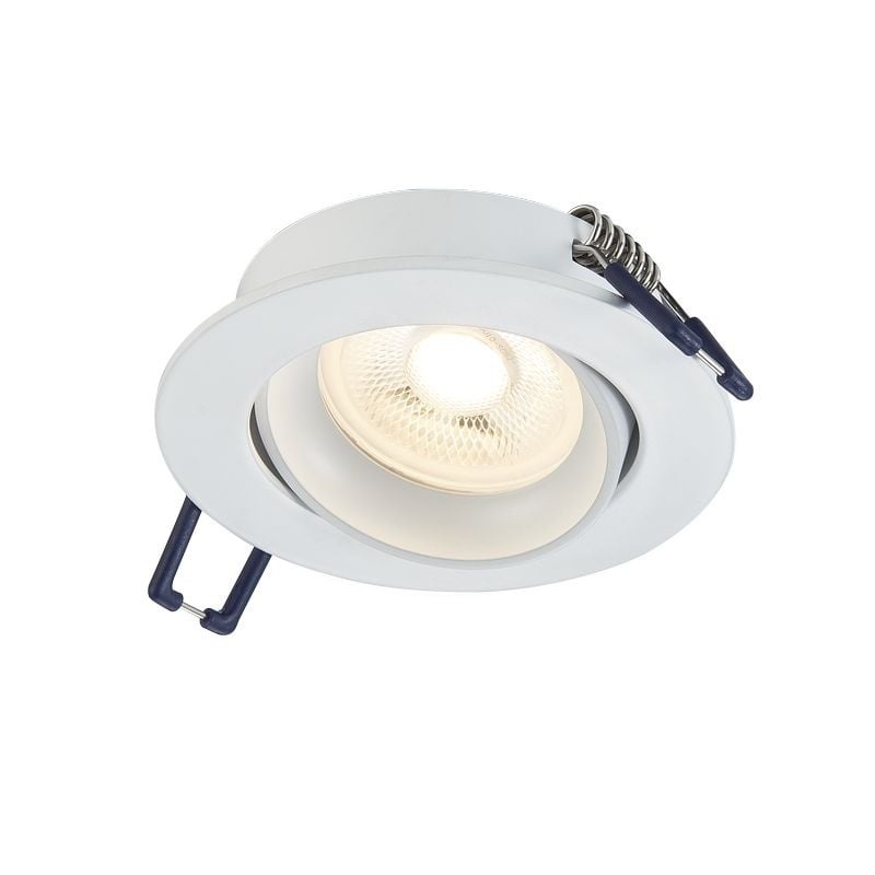Led Spot Armatuur Wit, Verdiept, Kantelbaar, IP20, Kliksysteem. Zaagmaat 75mm, foto 3 van 6