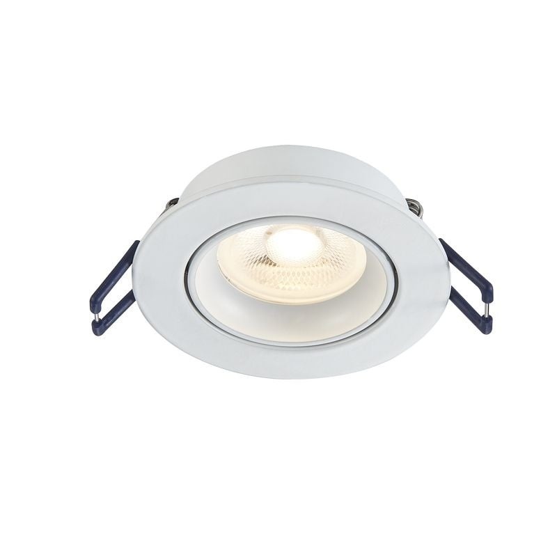 Led Spot Armatuur Wit, Verdiept, Kantelbaar, IP20, Kliksysteem. Zaagmaat 75mm, foto 5 van 6