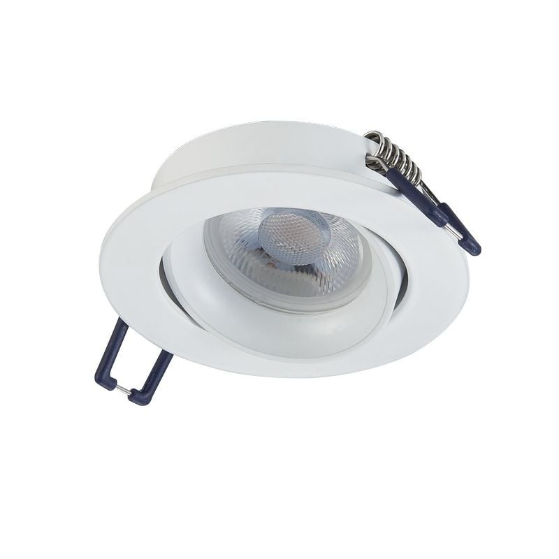 Led Spot Armatuur Wit, Verdiept, Kantelbaar, IP20, Kliksysteem. Zaagmaat 75mm, foto 6 van 6