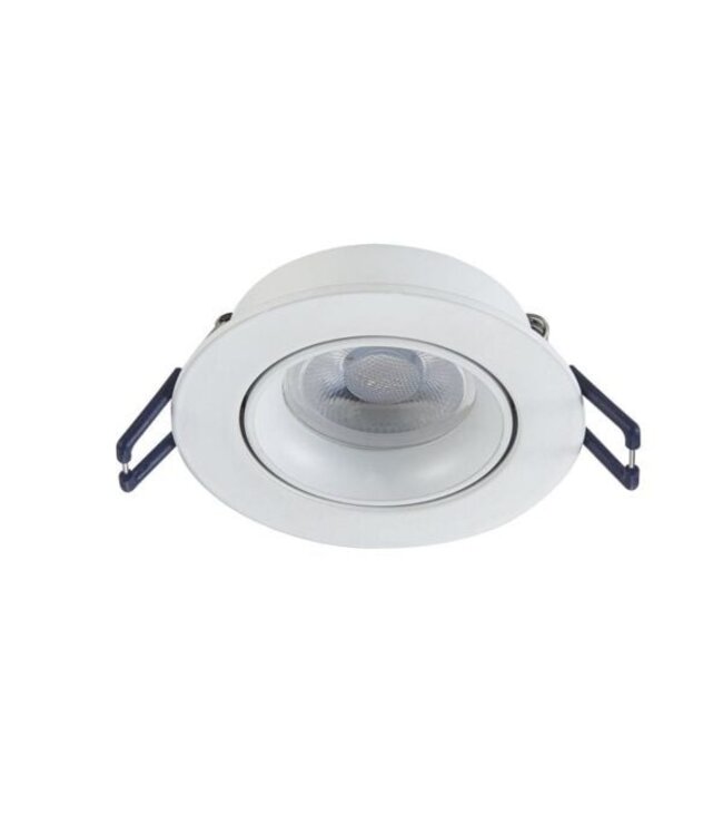 Led Spot Armatuur Wit, Verdiept, Kantelbaar, IP20, Kliksysteem. Zaagmaat 75mm