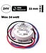 Wandcontactdoos - Mini Led Strip voeding 24V/30W/1,25A, Max: 24W, Afm:50x22 mm, IP67, 2 Jaar Garantie