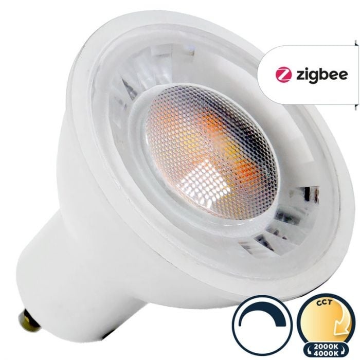 Zigbee3.0 GU10 LED Spot 5,3w, 2000K>4000K, 350 Lumen, Werkt via Zigbee 3.0 / App / Wifi, 2 Jaar Garantie, foto 2 van 4