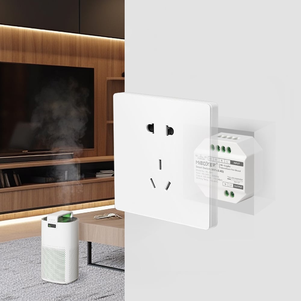 Miboxer Draadloze Schakelaar, Wifi + 2.4GHz, Max. 10A - WL-SW1, foto 5 van 6