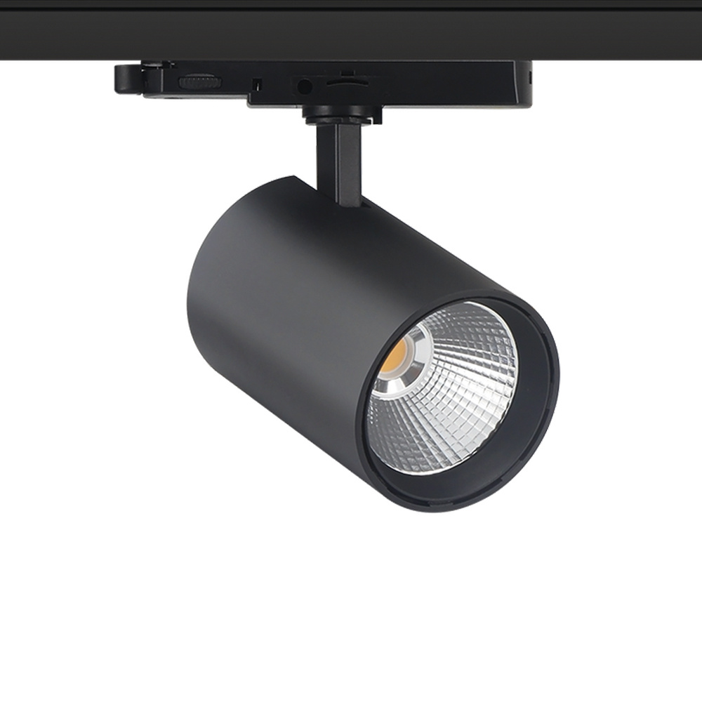 3 Fase LED Rail Spot ROS Koker, TRIAC-Dimbaar, Wattage switch: 10/20/30w, CCT-Switch, 950 tot 2850 lumen, CRI>90, Zwarte Behuizing , 3 Jaar Garantie, foto 3 van 6