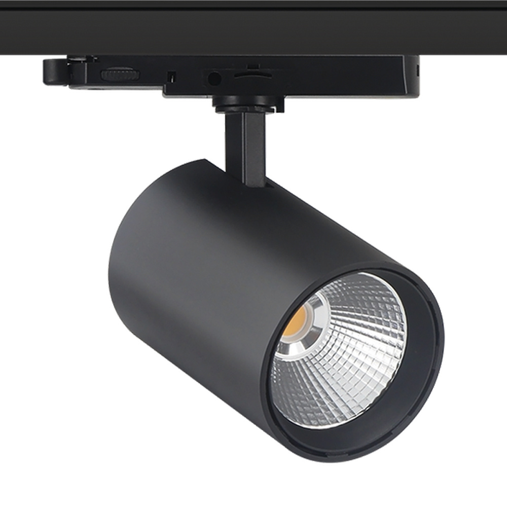 3 Fase LED Rail Spot ROS Koker, TRIAC-Dimbaar, Wattage switch: 10/20/30w, CCT-Switch, 950 tot 2850 lumen, CRI>90, Zwarte Behuizing , 3 Jaar Garantie, foto 4 van 6