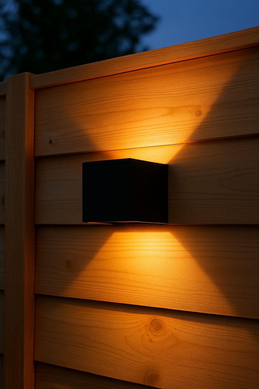 LED Wandlamp Cube 2x3 Watt, 2x 200 Lumen, Dim To Warm (3000K>2000K), Dimbaar, IP65, Zwart, 2 Jaar Garantie, foto 6 van 6
