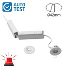 Mini LED Nood Spot/Downlighter Wit, 1,2w, 190 lumen, Ø42 mm gatmaat, Incl. Lens 360° + Gangen, 2 Jaar Garantie