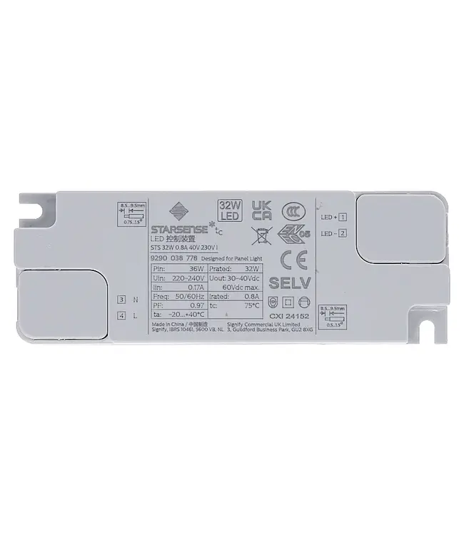 ECO UGR19 Back-Lit LED Paneel 150x11cm, 34w, 4250 Lumen (125 Lm/W), Color Switch (3000/4000/6000K), Flikkervrije LED Driver, Stekkerklaar, 3 Jaar Garantie