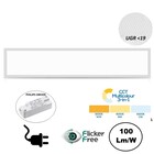 FLAT UGR19 LED Paneel 150x20cm, 10-42w, 100 Lumen/watt, Color Switch (3000/4000/6000K), Flikkervrije Philips LED Driver, Stekkerklaar, 5 Jaar Garantie