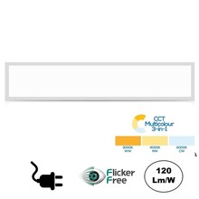 ECO UGR19 Back-Lit LED Paneel 150x20cm, 32w, 4000 Lumen (125 Lm/W), Color Switch (3000/4000/6000K), Flikkervrije LED Driver, Stekkerklaar, 3 Jaar Garantie