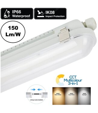 Reserveer: H-Ranger LED Batten 120cm, 10/20/30/40w, 1500 - 6000 Lumen (150lm/w), Color Switch (3000/4000/5000K), IP66, 5 Jaar Garantie