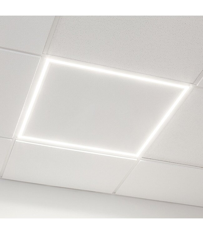 ECO Frame LED Paneel 60x60cm Zwart, 36w, 3600 Lumen (100lm/w), Color Switch (3000/4000/6000K), Flikkervrije Driver, Stekkerklaar, 3 Jaar Garantie