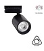 1 Fase Rail Spot Mal, 10w, 1000 Lumen, Dimbaar, Lichthoek:15 graden, Zwart, 2 Jaar garantie