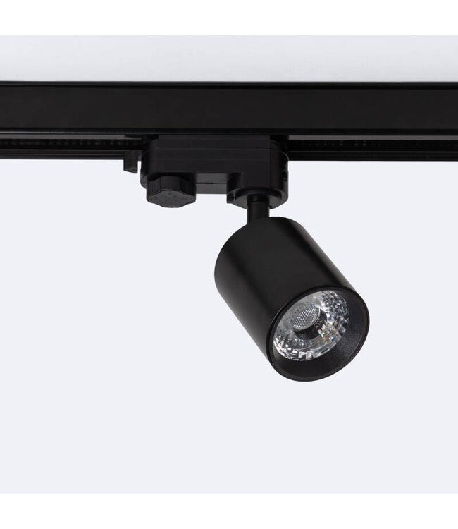 3 Fase Rail Spot Mal, 10w, 1000 Lumen, Dimbaar, Lichthoek:15 graden, Zwart, 2 Jaar garantie
