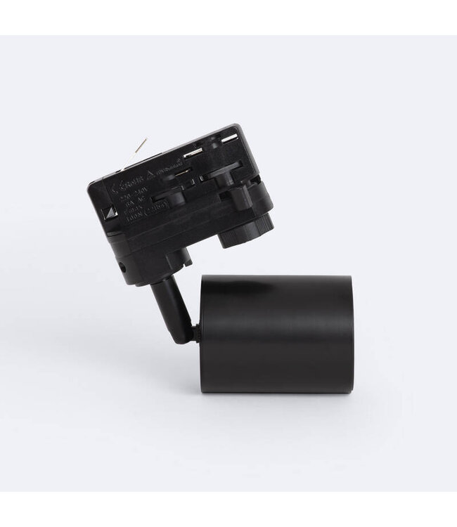 3 Fase Rail Spot Mal, 10w, 1000 Lumen, Dimbaar, Lichthoek:15 graden, Zwart, 2 Jaar garantie