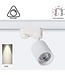 3 Fase Rail Spot Mal, 10w, 1000 Lumen, Dimbaar, Lichthoek:15 graden, Wit, 2 Jaar garantie