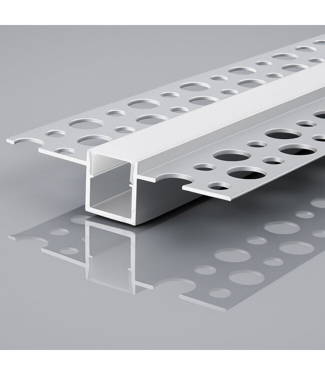 Stuc Aluminium Led Strip Profiel tot 8mm LED Strips | ALU | 12x9mm | Per 2 Meter