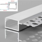 Stuc Aluminium Led Strip Profiel Hoek - Enkel Vin tot 15mm LED Strips | ALU | 20x9mm | Per 2 Meter