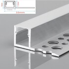 Stuc Aluminium Led Strip Profiel Hoek - Enkel Vin tot 10mm LED Strips | ALU | 12x11mm | Per 2 Meter