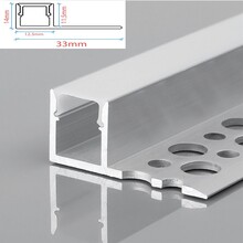 Stuc Aluminium Led Strip Profiel Hoek - Enkel Vin tot 10mm LED Strips | ALU | 12x11mm | Per 2 Meter