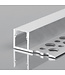 Stuc Aluminium Led Strip Profiel Hoek - Enkel Vin tot 10mm LED Strips | ALU | 12x11mm | Per 2 Meter
